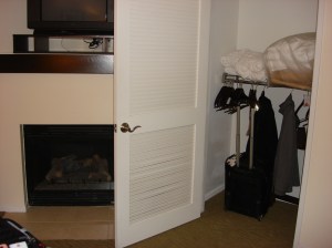 Closet in Bedroom with Lowered Railing