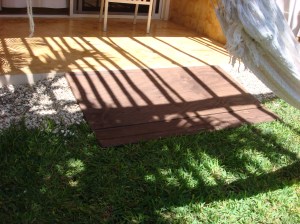 They Installed This Little Ramp for Us to Make it Easier to Get Off of the Patio