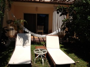 Loungers Outside of Patio in the Swim-Up Room