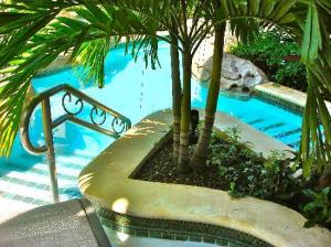 It Was Easy to Bump Down Into the Water in the Privacy of Our Patio