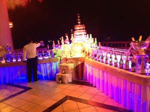 New Year's Drinks on the Way into the Buffet