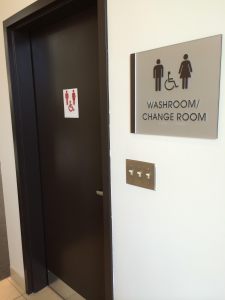Bathroom Located Outside of Fitness Area