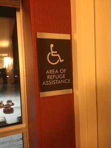 Area of Refuge Assistance Sign at Every Exit Stairwell